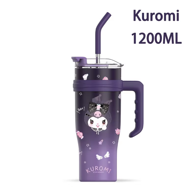Family Thermos Big MAC Straw Cup – Kitty, Kuromi & Friends
