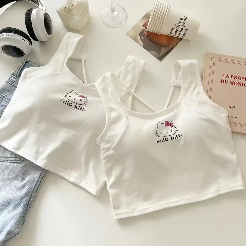 HK Cross Back Tank Top with Chest Pads - 3 Variants