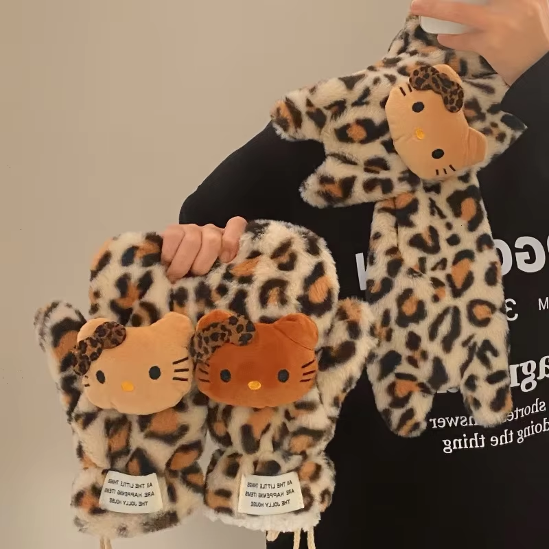 Plyšový šátek HK – roztomilý zimní doplněk ve školním stylu, větruodolný a perfektní dárek pro studenty