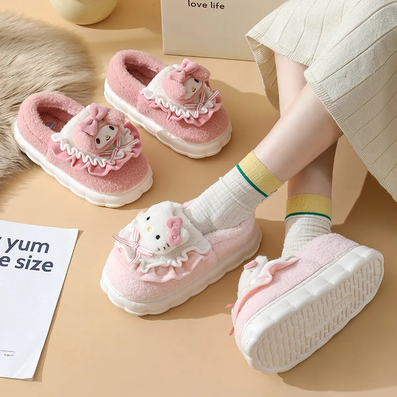 Slippers Thick Sole - Warm Cotton Shoes