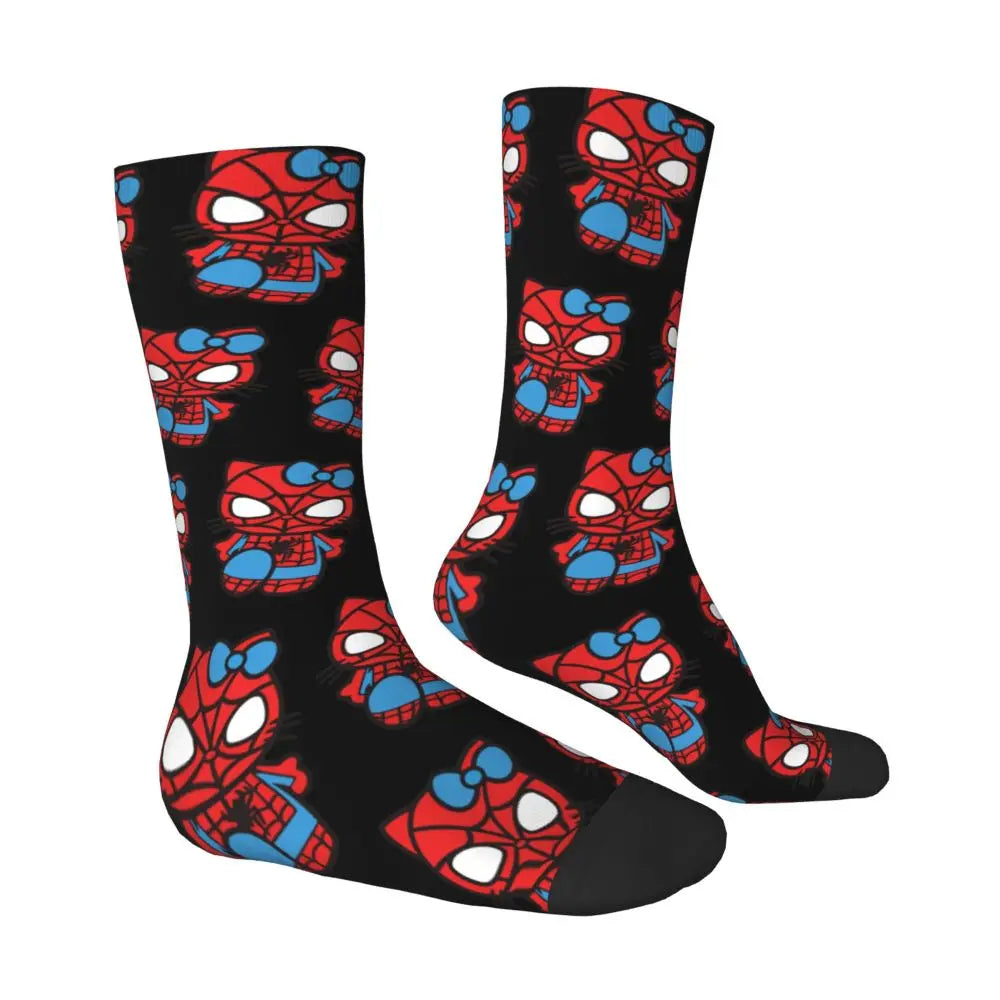 ONE SIZE - Unisex Kitty Spidey-man Socks