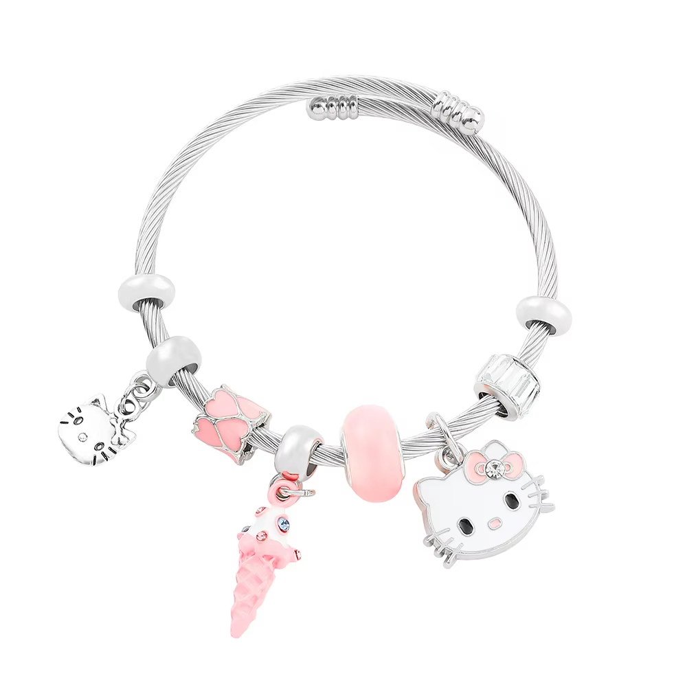 HK vergoldetes Armband mit Anhängern - Hochwertiger Kawaii-Schmuck für Frauen und Mädchen