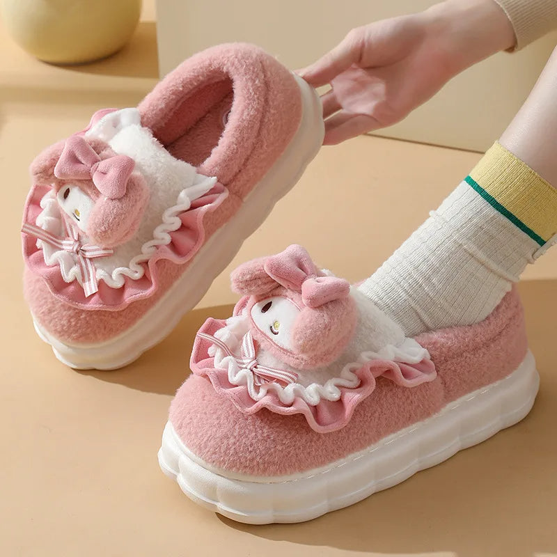Slippers Thick Sole - Warm Cotton Shoes