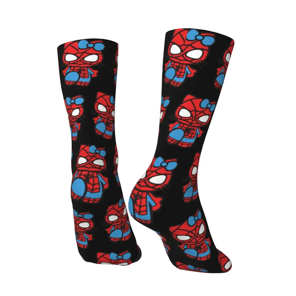 ONE SIZE - Unisex Kitty Spidey-man Socks