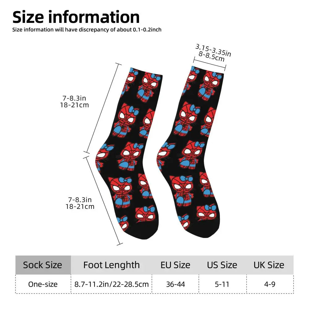 ONE SIZE - Unisex Kitty Spidey-man Socks