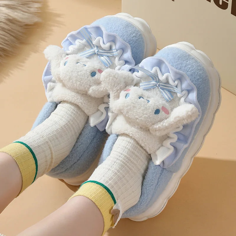Slippers Thick Sole - Warm Cotton Shoes