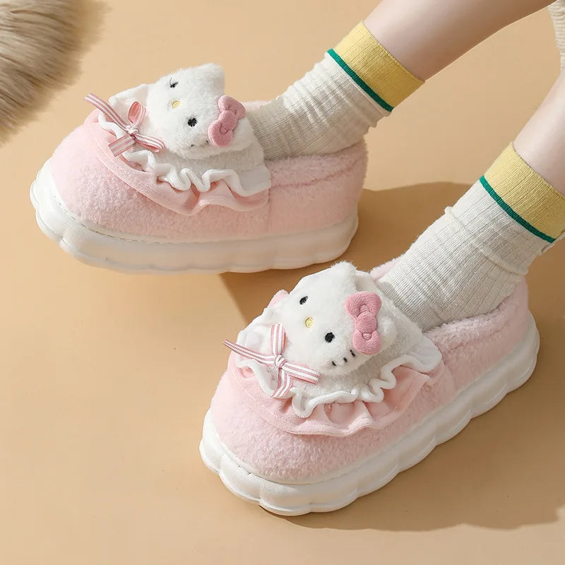 Slippers Thick Sole - Warm Cotton Shoes