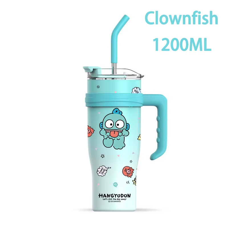 Family Thermos Big MAC Straw Cup – Kitty, Kuromi & Friends