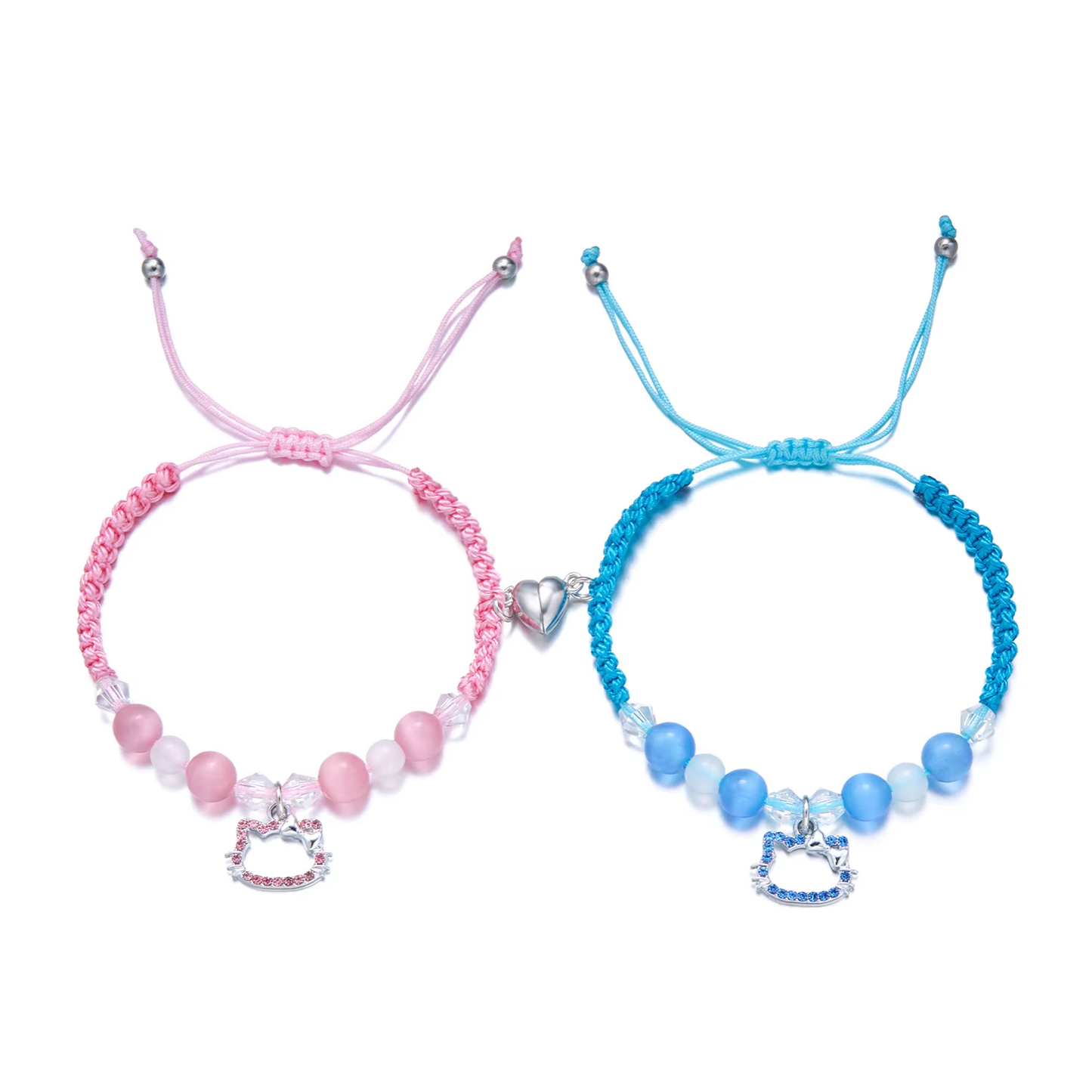 Bat & Kitty Matching Bracelets - Perfect Halloween & Christmas Gift for BFFs & Family