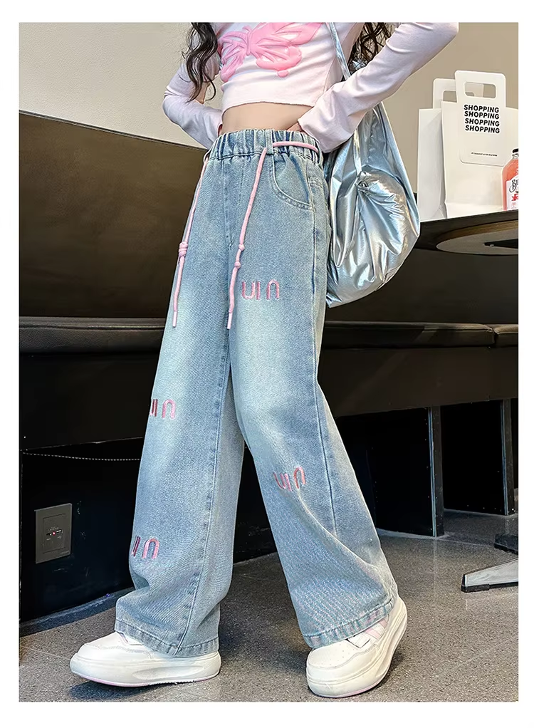 2024 Fashion Straight-Leg Jeans für Mädchen – Bequemer, stylischer Denim für Frühling & Herbst