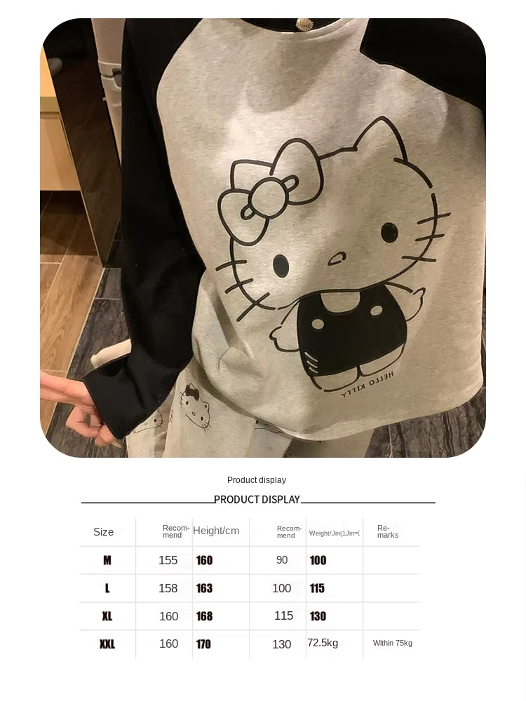 Kitty Autumn Pyjama-Set aus Baumwolle – Langarmoberteil und Hose, Loungewear aus Seide für Damen
