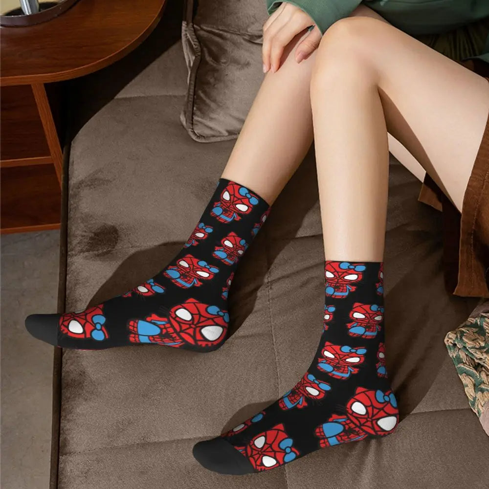ONE SIZE - Unisex Kitty Spidey-man Socks
