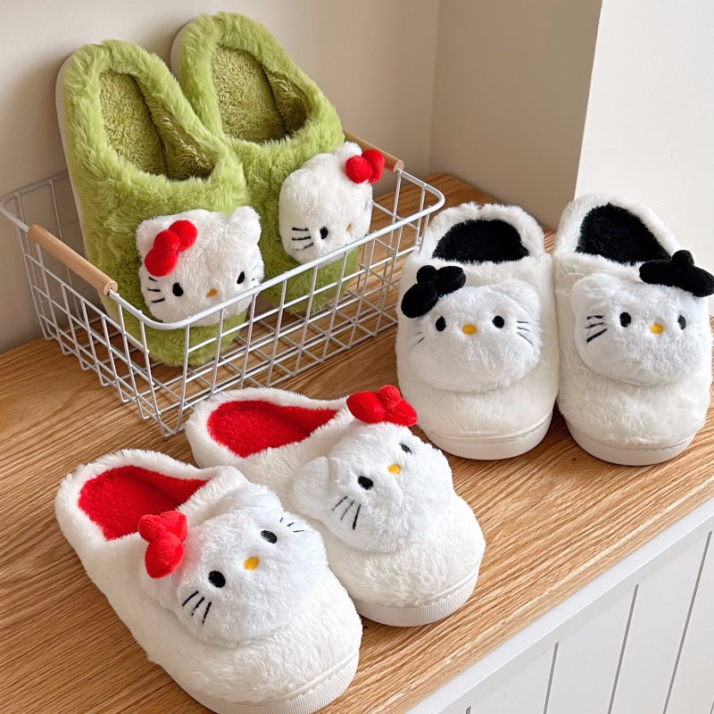 HK Fleece-Lined Plush Slippers