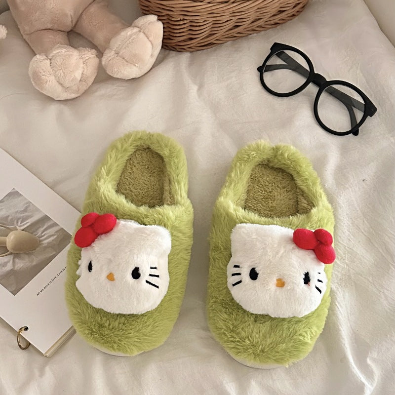 HK Fleece-Lined Plush Slippers