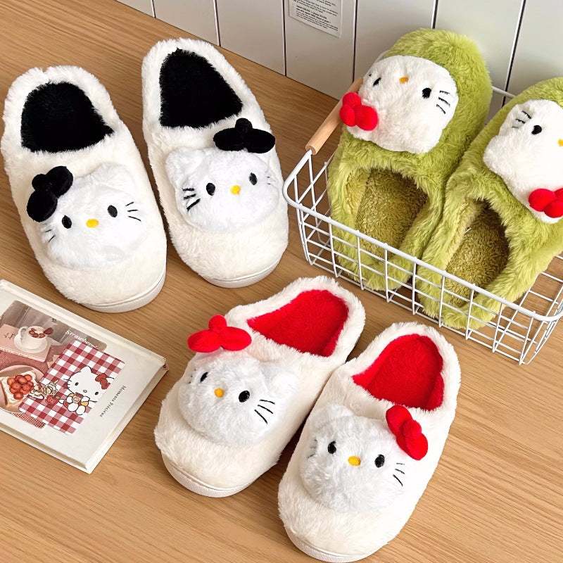 HK Fleece-Lined Plush Slippers