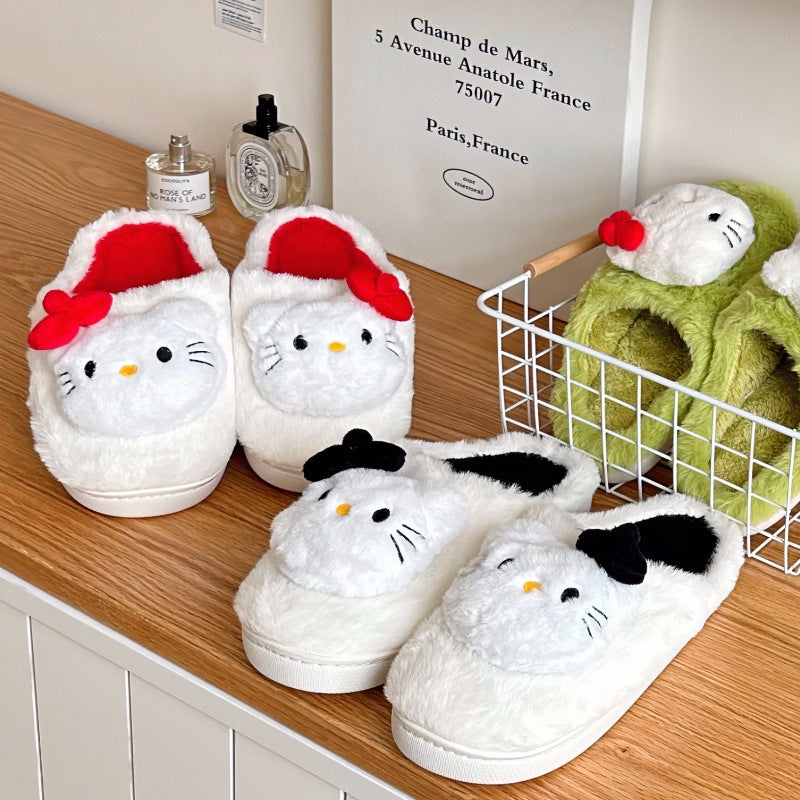 HK Fleece-Lined Plush Slippers