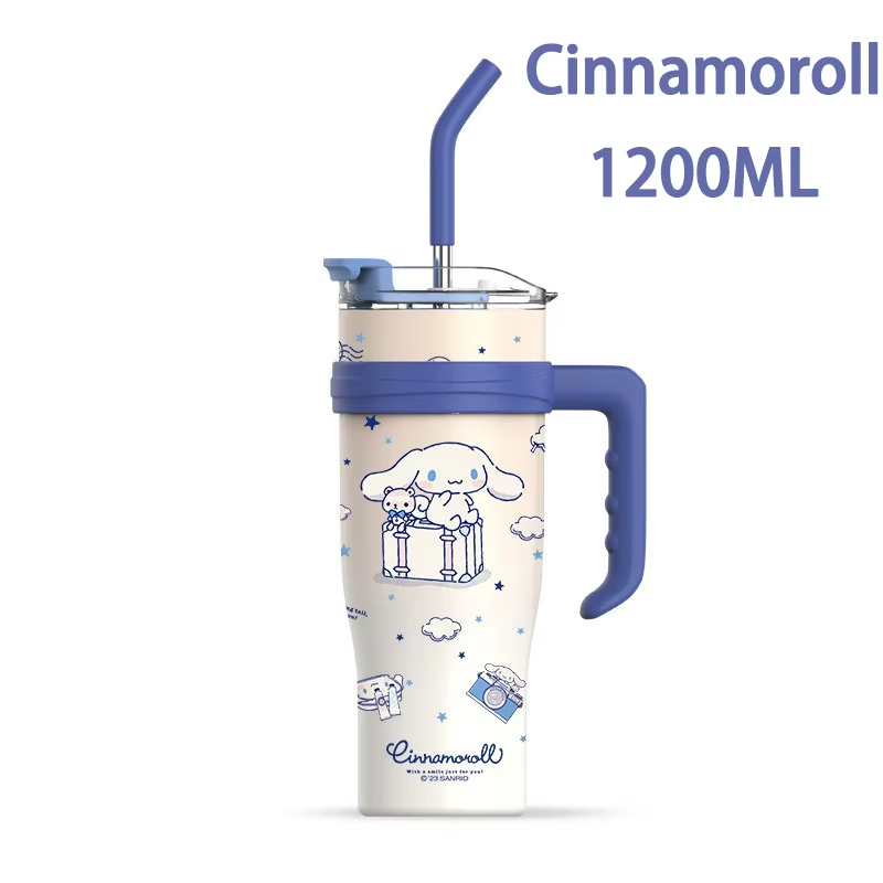 Family Thermos Big MAC Straw Cup – Kitty, Kuromi & Friends