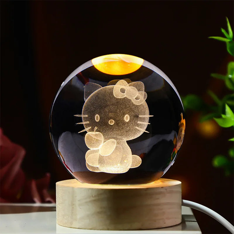 5CM 3D Crystal Ball Night Lights