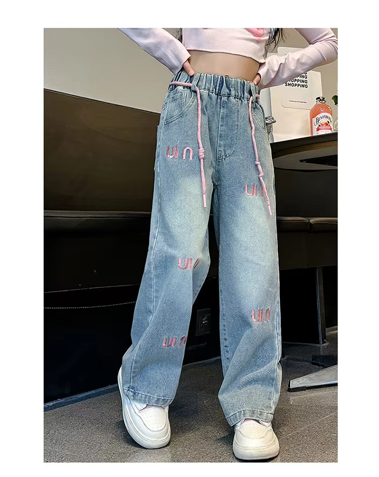 2024 Fashion Straight-Leg Jeans für Mädchen – Bequemer, stylischer Denim für Frühling & Herbst