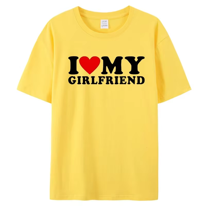 "I Love My Girlfriend" Graphic Tee – Soft, Stylish & Comfy Casual T-Shirt for Men