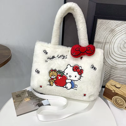 Plush Shoulder Bag - Kuromi, Kitty,  Melody & CinnaAnime Handbag