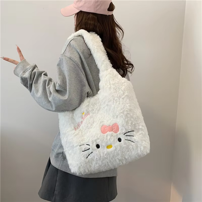 Kitty Shoulder Bag - Cute Cat Cartoon Y2K Fashion Tote for Women