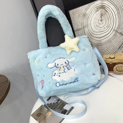 Plush Shoulder Bag - Kuromi, Kitty,  Melody & CinnaAnime Handbag