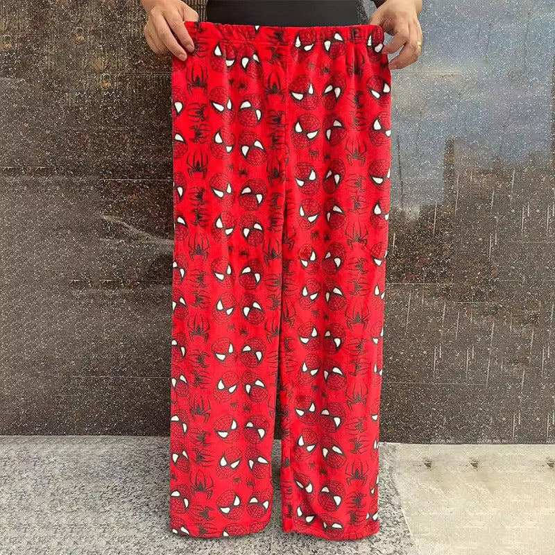 Lockeres Pyjama-Set aus Baumwollsamt mit langen Hosen von Hello Kitty Spider-Man