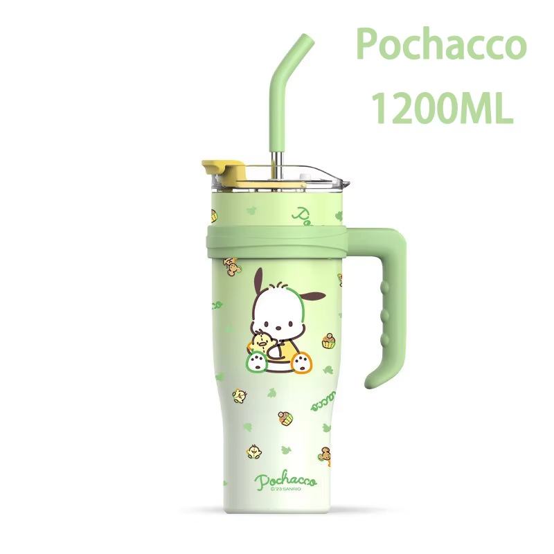 Sanrio Family Thermos Big MAC Strohhalmbecher – Hello Kitty, Kuromi &amp; Freunde