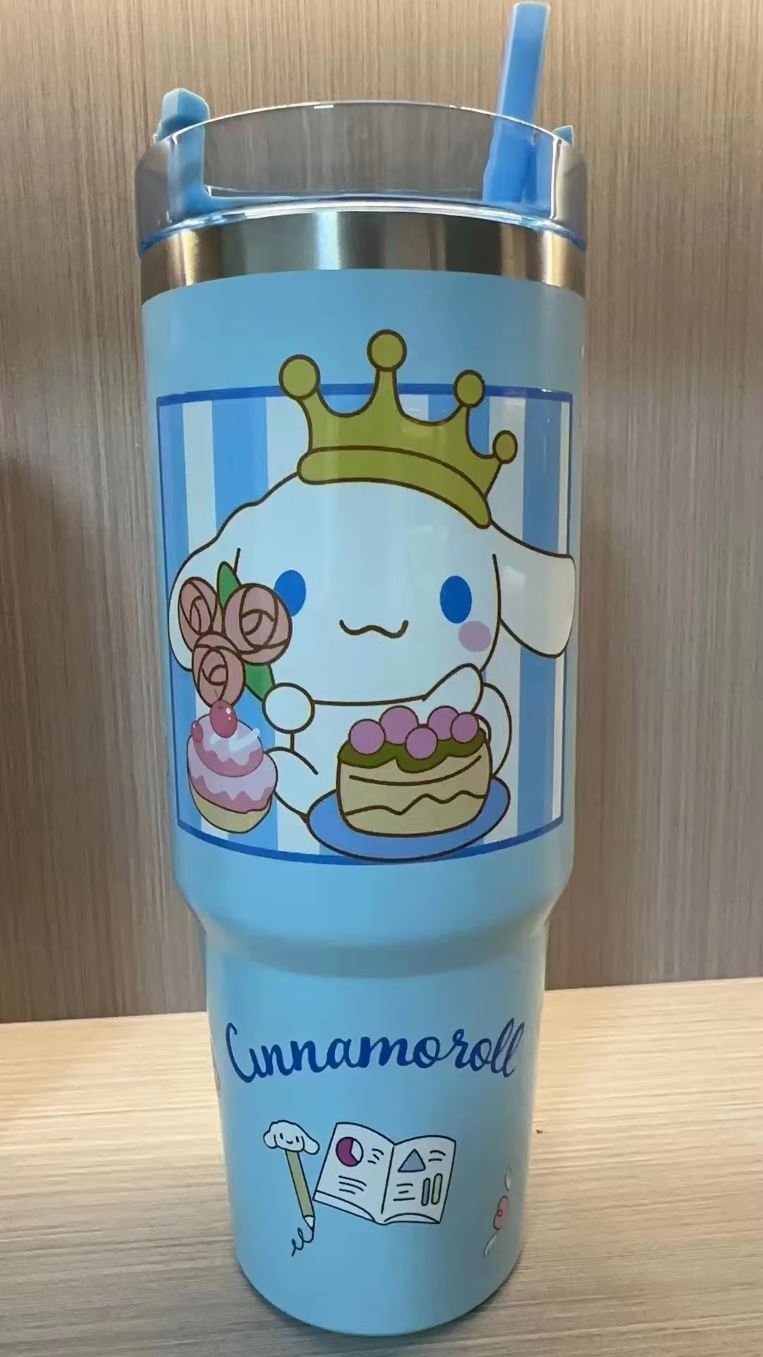 Kawaii Hello Kitty 900ml Thermos – Sanrio Kuromi & Cinnamoroll High-Capacity Stainless Steel Vacuum Coffee Cup