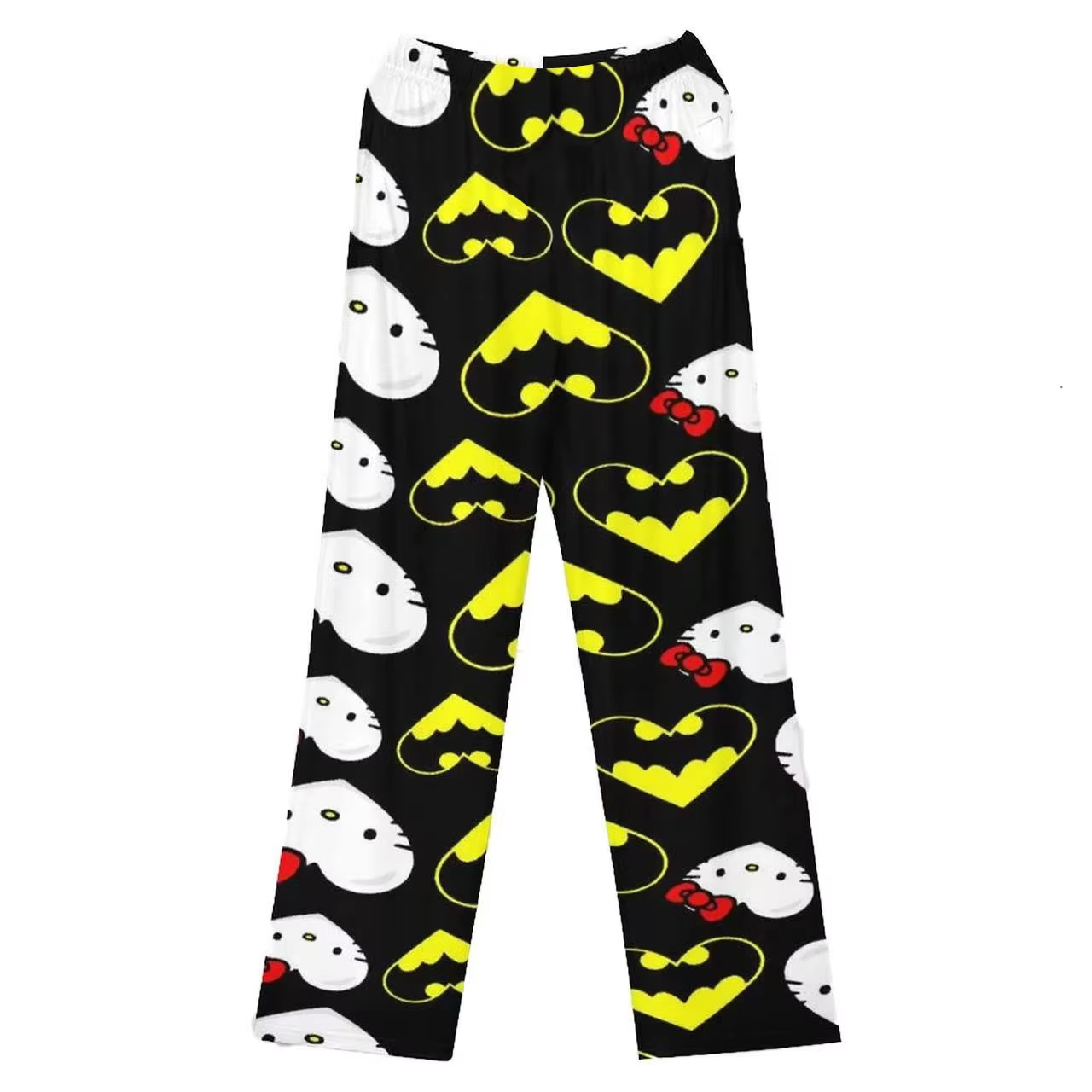 Cartoon-Loungehose – Hello Kitty, Spider-Man, Batman-Pyjamahose für Damen und Mädchen