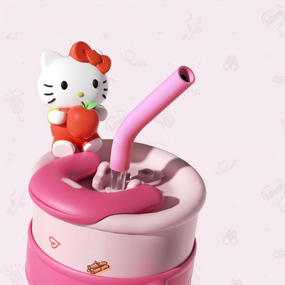 Sanrio Insulated Straw Thermos – Hello Kitty & My Melody Kids' Bottle