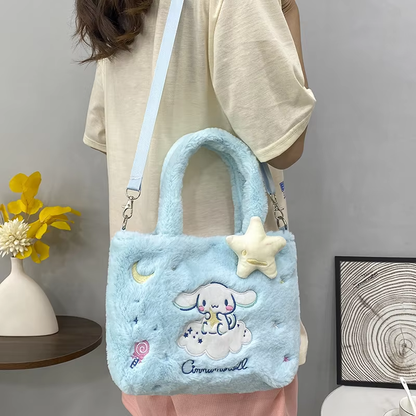 Plush Shoulder Bag - Kuromi, Kitty,  Melody & CinnaAnime Handbag