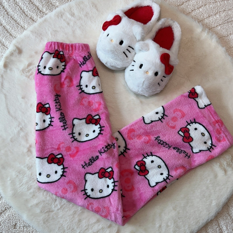 Hello kitty flannel online pajamas