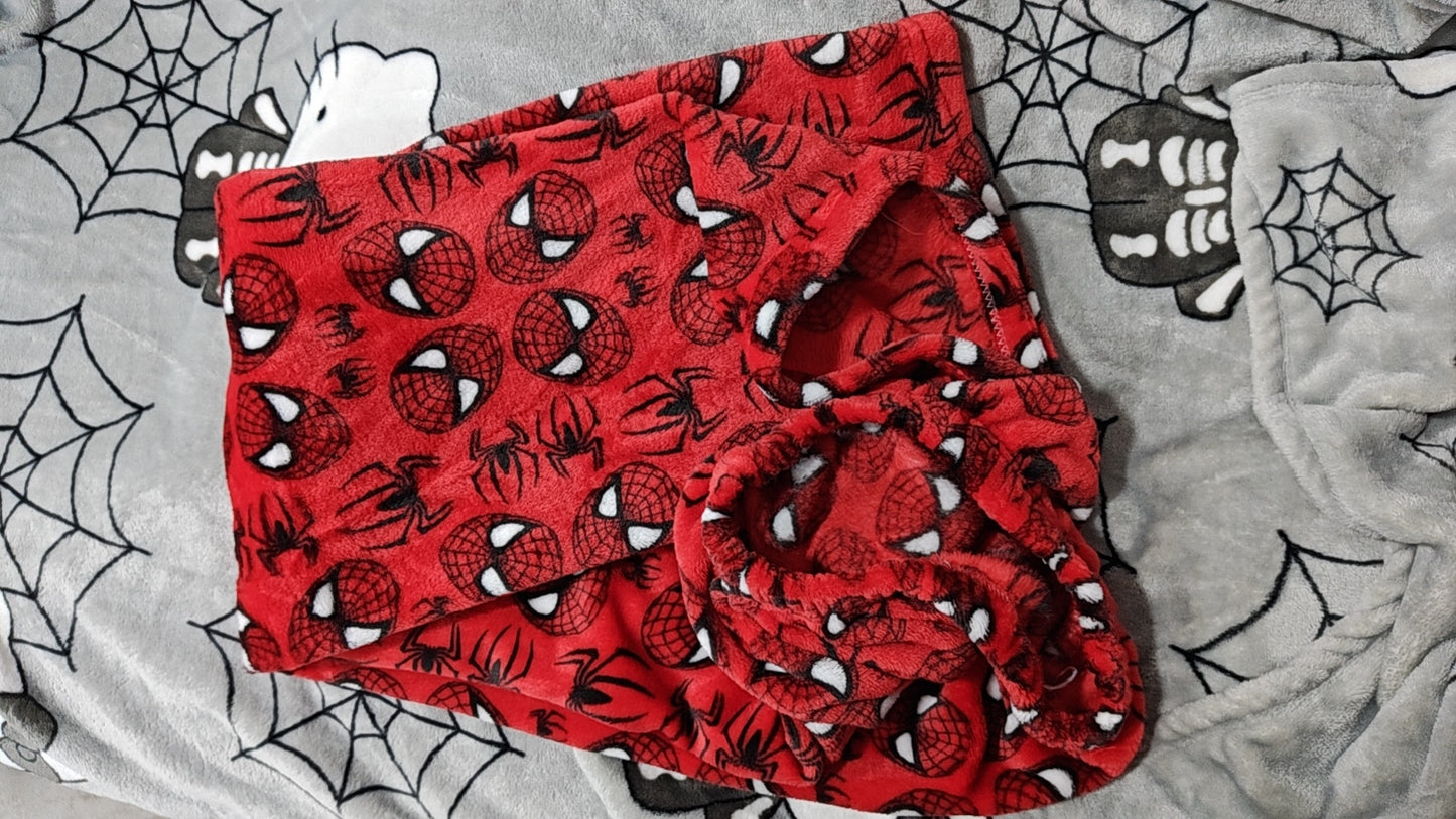 Lockeres Pyjama-Set aus Baumwollsamt mit langen Hosen von Hello Kitty Spider-Man