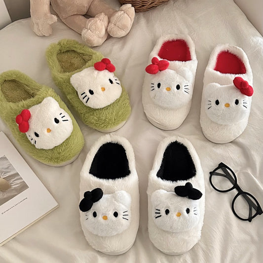 HK Fleece-Lined Plush Slippers