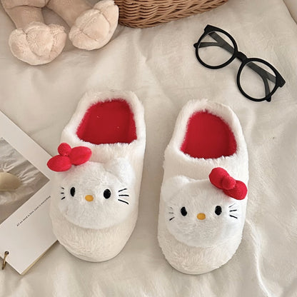 Hello Kitty Fleece-Lined Plush Slippers