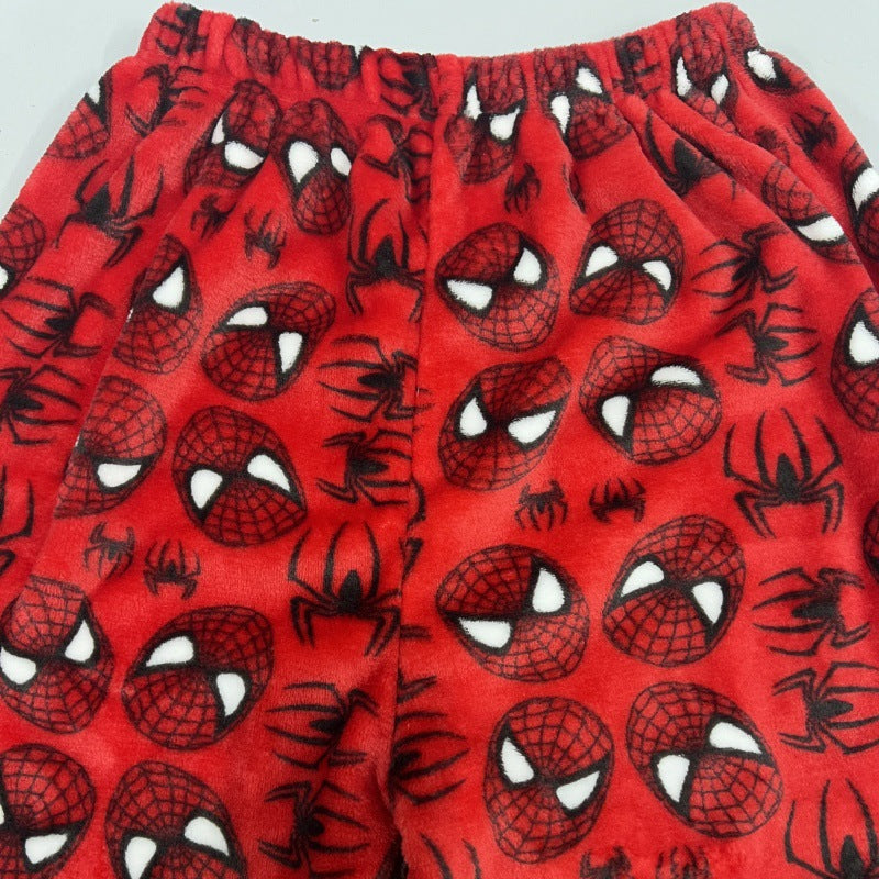 Bavlněný sametový pyžamový set Hello Kitty Spider-man s dlouhými kalhotami