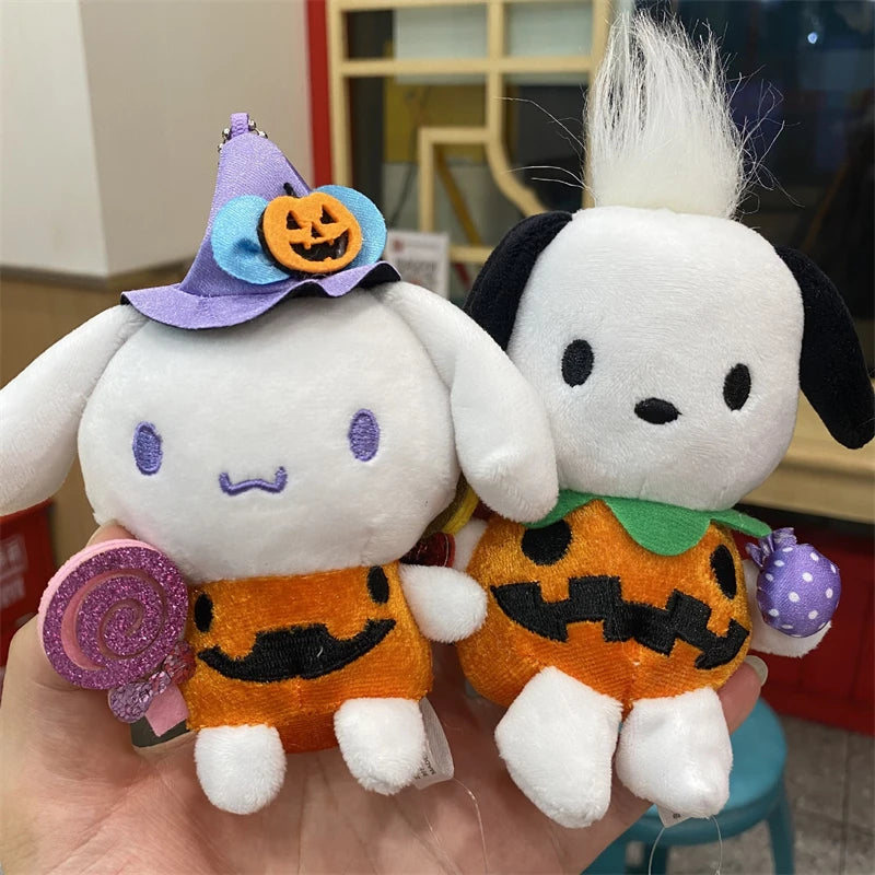 Kitty, Cinna, Pocha Halloween Plush With a Candy -  Keychain, Halloween Gift