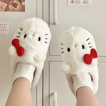 Hello Kitty Fuzzy-Hausschuhe