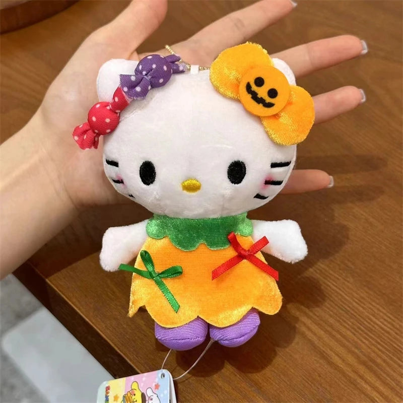 Kitty, Cinna, Pocha Halloween Plush With a Candy -  Keychain, Halloween Gift