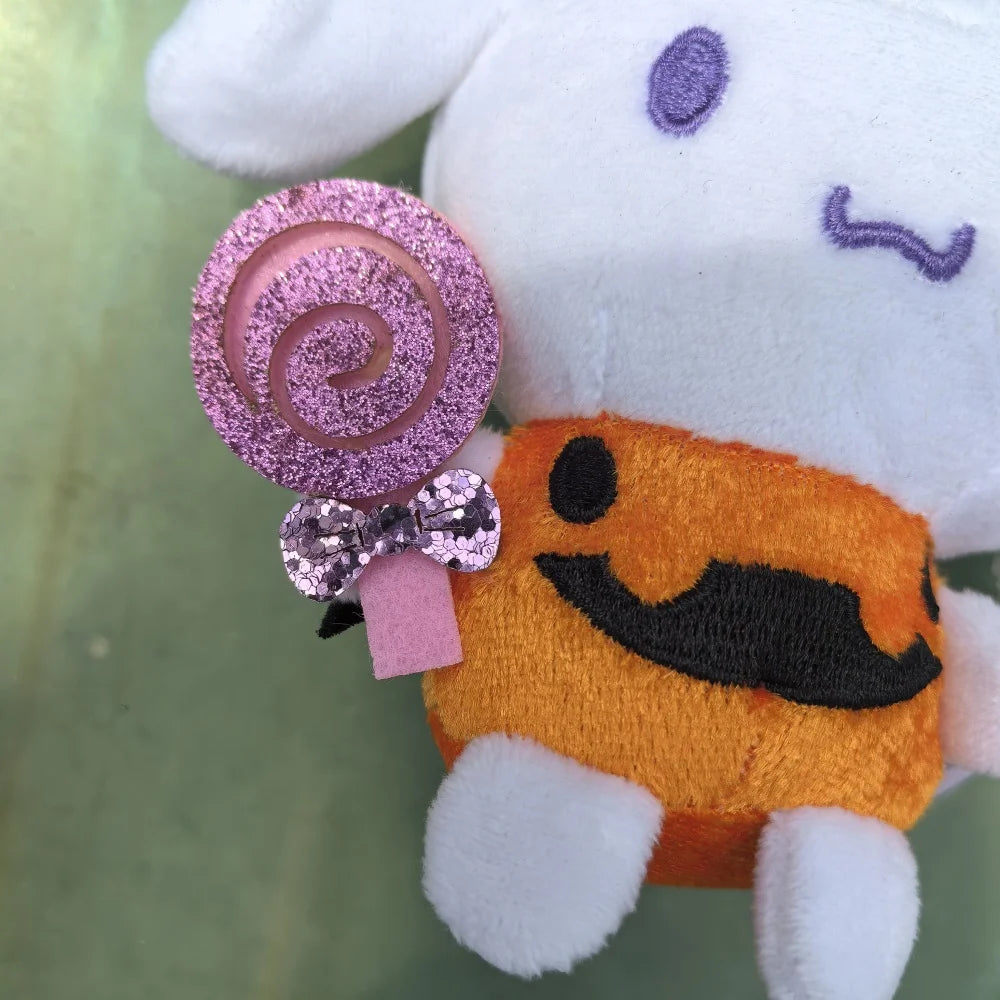 Kitty, Cinna, Pocha Halloween Plush With a Candy -  Keychain, Halloween Gift