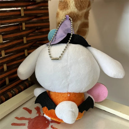 Kitty, Cinna, Pocha Halloween Plush With a Candy -  Keychain, Halloween Gift