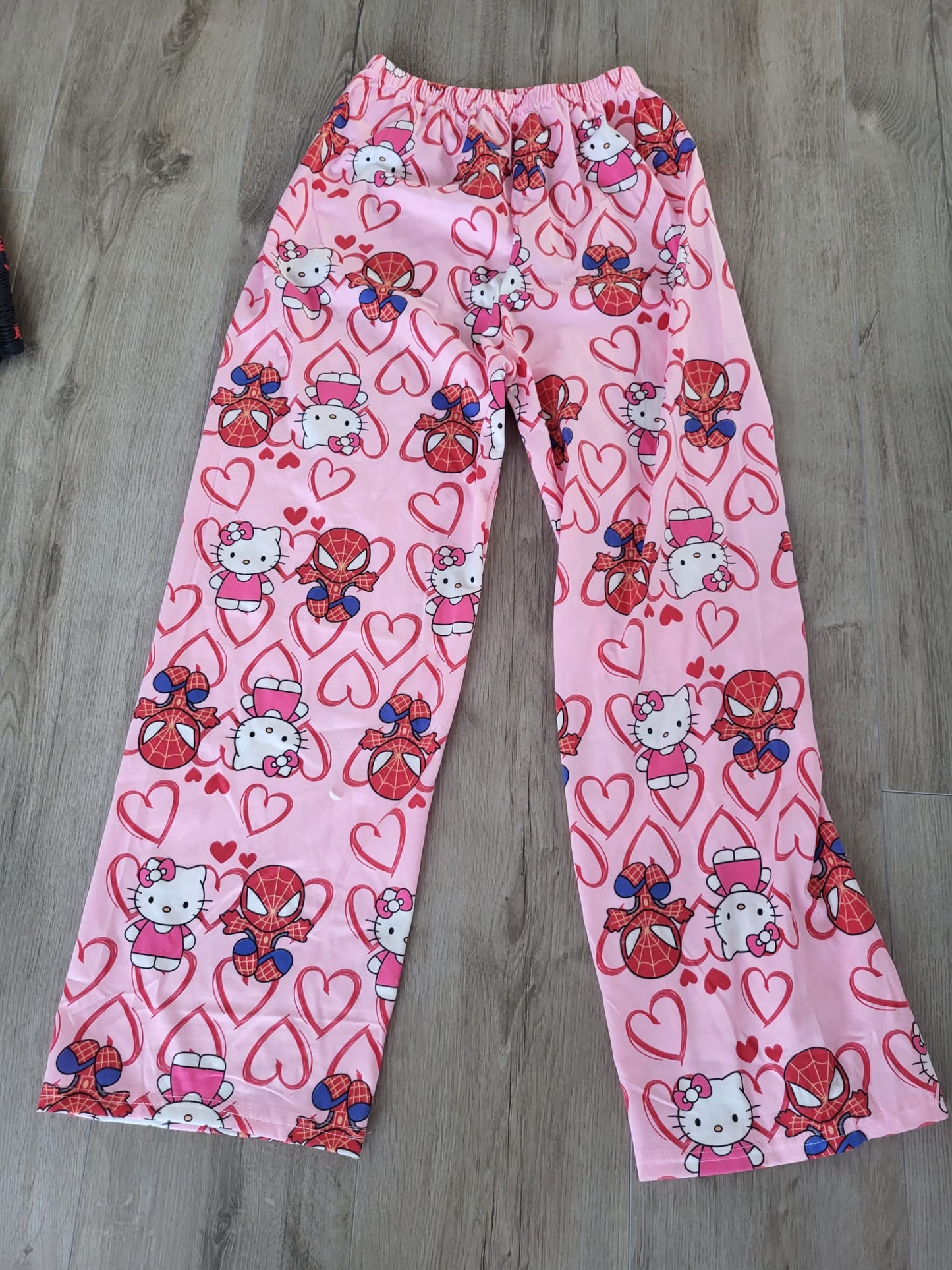 Hello Kitty x Spiderman Cotton Loose Pajama Pants