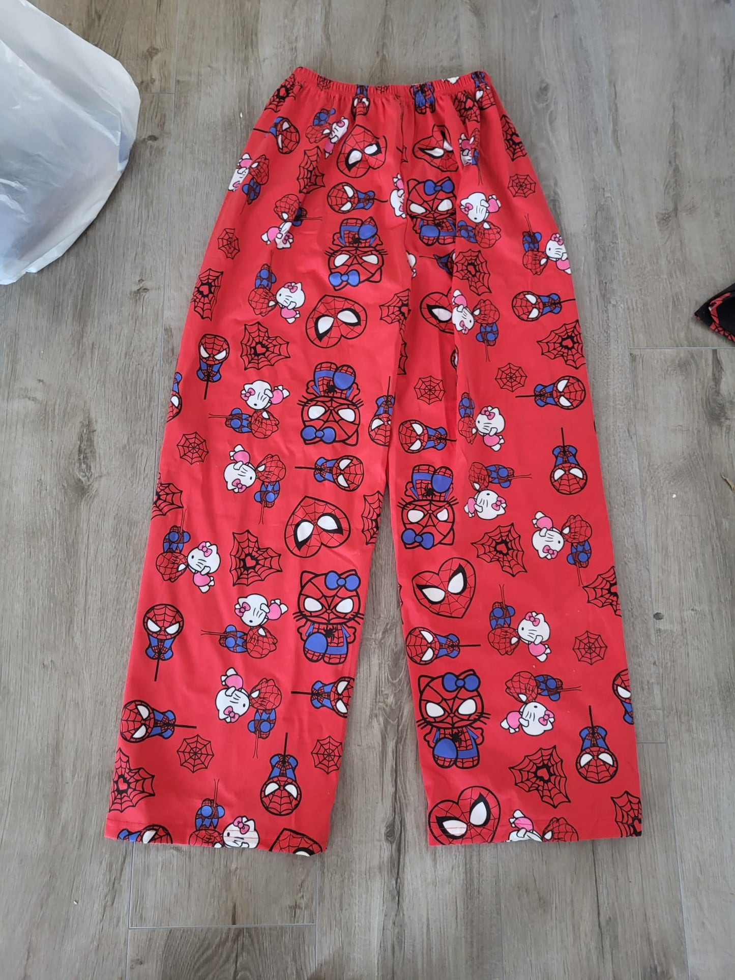 Hello Kitty x Spiderman Pyžamové kalhoty 